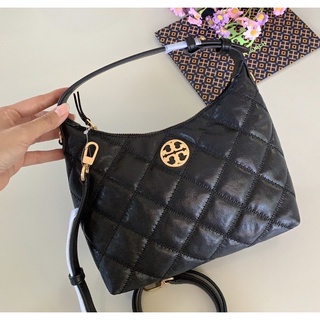 👑ผ่อน0%แท้100%👑 87870 กระเป๋าสะพาย Tory Burch Willa mini hobo มีสายยาวถอดได้ปรับได้ค่ะ