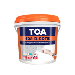 TOA รุ่น 102 D-COTE skim coat สกิมโค้ทฉาบบาง สีเทา