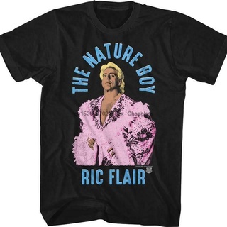 เสื้อยืดผ้าฝ้ายฤดูร้อนเสื้อยืดคอกลม แขนสั้น ผ้าฝ้าย 100% พิมพ์ลาย Ric Flair The Nature สไตล์วินเทจ ทรงหลวม สําหรับผู้ชาย