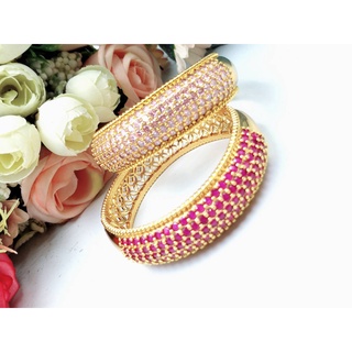 jewelryshop365  K106 กำไลเพชร 5 แถว งาน CZ