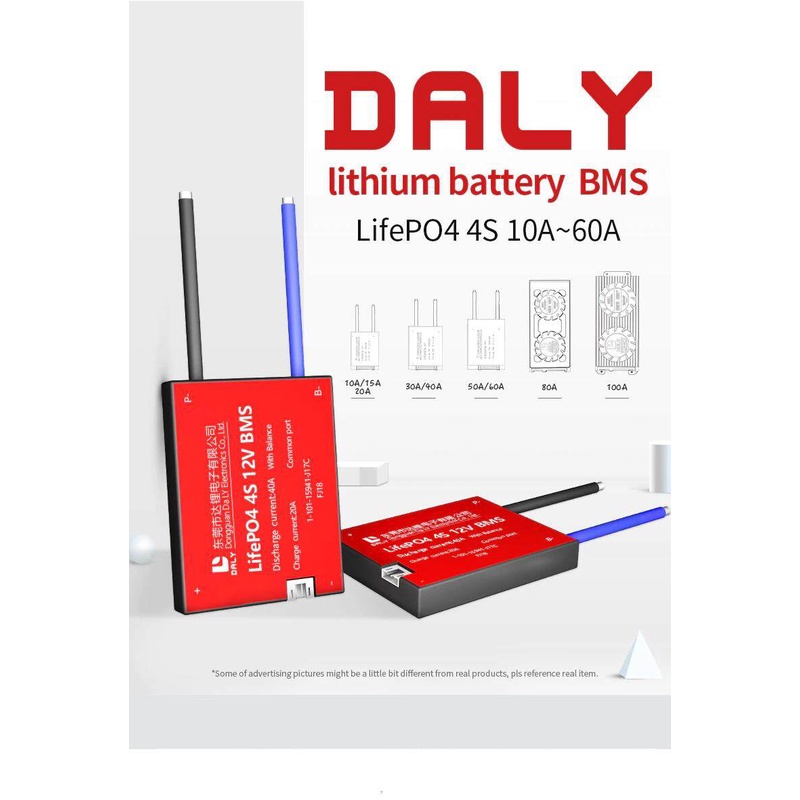 BMS Daly พร้อมสายแพรของแท้ Daly BMS LifePo4 8S, 12S, 16S 20S 24S สินค้าตามปกสำหรับแบตเตอรี่ LiFePo4 