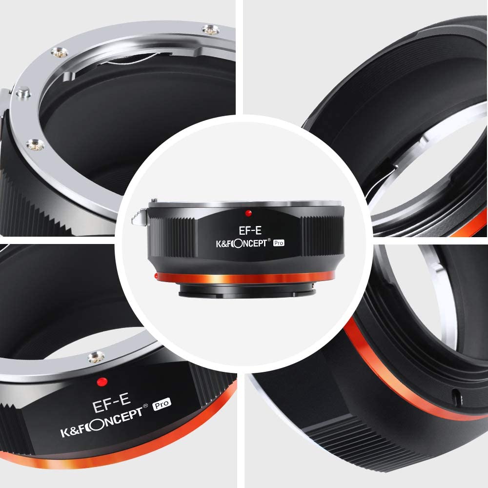 K&f อะแดปเตอร์เมาท์เลนส์กล้อง EOS เป็น E เมาท์เลนส์ Canon EF EF-S เป็นเมาท์ E NEX พร้อมเคลือบเงา สําหรับ Sony A6000 A6400 A7II A5100 A7 A7RIII