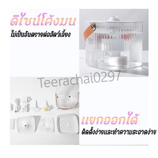 น้ำพุแมว น้ำพุน้องหมา น้ำพุสัตว์เลี้ยง มีใส่กรองน้ำ กรองน้ำสำหรับสัตว์เลี้ยง แบบใส น้ำพุแมวสัตว์เลี้ยง