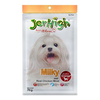 🔥แนะนำ!! เจอร์ไฮ ขนมสุนัข สติ๊ก รสนม 70 กรัม Jerhigh Dog Snack Milky Stick 70 G.