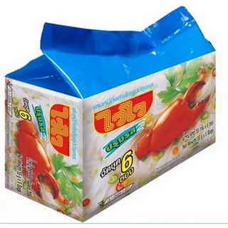 ไวไว เส้นหมี่รสปรุงรส 1แพ็ค 6ซอง