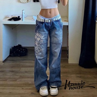 ❥Only➢Women High Waist Wide Leg Straight Vintage Street Loose Jeans