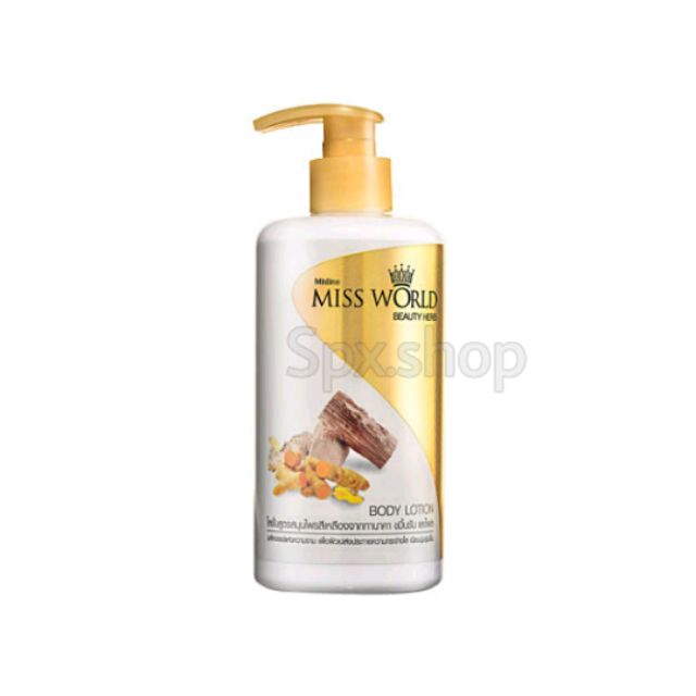 Mistine Miss World Beauty Herb Body Lotion 400 ml.

โลชั่นนางงาม สูตร ทานาคา ขมิ้นชัน และไพล