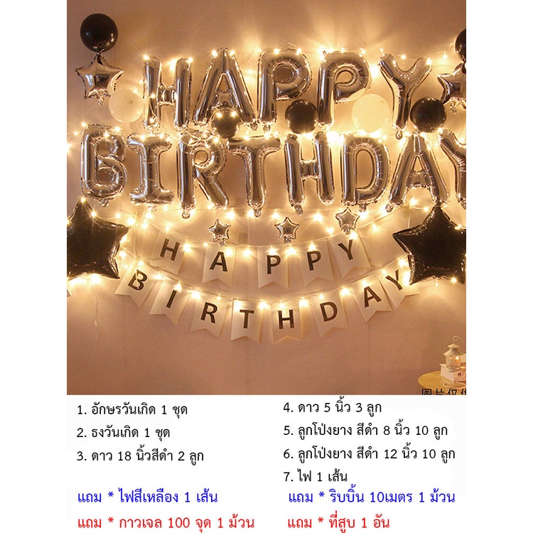 ชุดลูกโป่ง วันเกิด จัดปาร์ตี้ เซ็ตใหญ่ทั้งเซ็ต รหัส B097