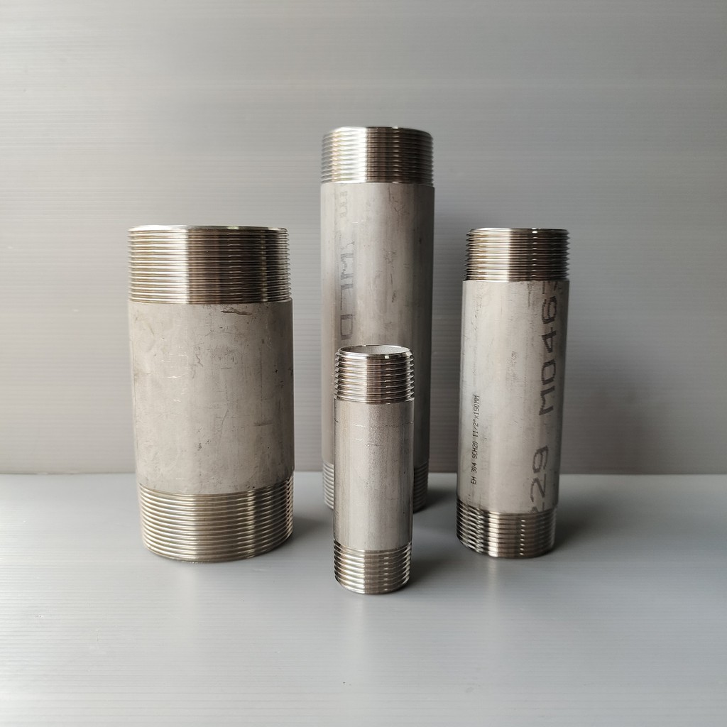 ท่อสแตนเลส เกลียวนอกหัวท้าย 1.1/4"(1นิ้ว2หุน) ถึง 3"(3นิ้ว) ยาว10-30ซม. ท่อสแตนเลสเกลียวนอก ท่อเกลียวสแตนเลส