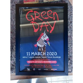 โปสเตอร์วงดนตรี Greenday live in Bangkok 2020 พร้อมเข้ากรอบ