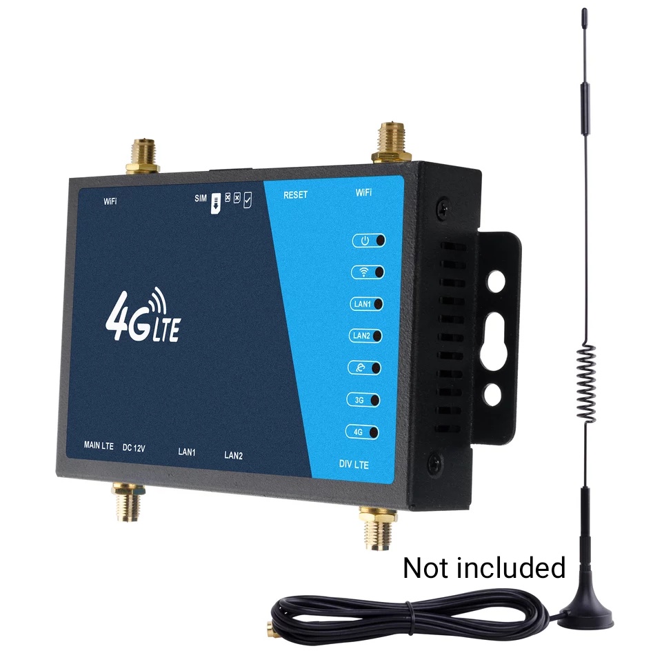 4G เราเตอร์ Wifi Router 300Mbps ndustrial 4 Detachable Antennas SMA Port SIM Card Slot Easy Setup Pl