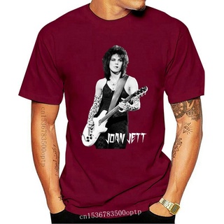 เสื้อยืดผ้าฝ้าย เสื้อยืด พิมพ์ลาย Joan Jett Guitar Rock สําหรับผู้ชาย Sz.Smlxl