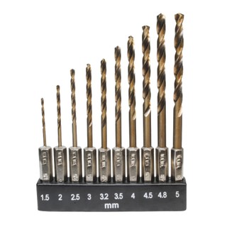 ชุดดอกสว่านเหล็กโคบอลต์ไฮสปีด10 ดอก DB171 ( 10Pc Drill Bit Set DB171 )