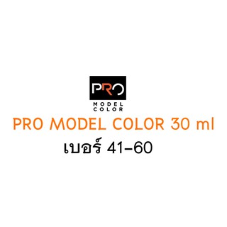 สี อะคริลิค เชื้อ ทินเนอร์ PRO MODEL COLOR ขนาด 30ml เบอร์ 41-60