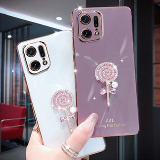 เคสโทรศัพท์มือถือแบบนิ่ม ลายอมยิ้มน่ารัก สีชมพู สีดํา สําหรับ OPPO Find X5 X3 Pro FindX5 X5Pro