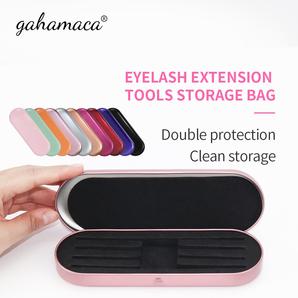 GLAMLASH Portable eyelash tweezer storage box lash tweezers case Makeup Bag Protective Brushes Pencil Eyeliner Case Organizer