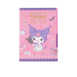 SANRIO แฟ้ม 3 ช่อง Kuromi สีฟ้า/น้ำเงิน แฟ้ม เด็ก ของเล่น