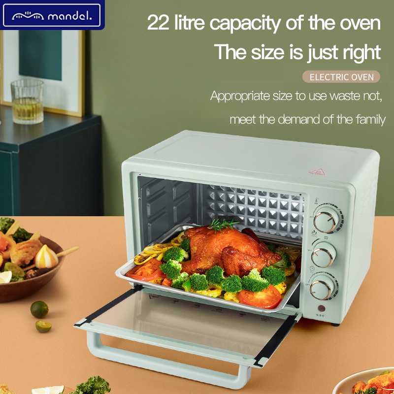 ☽⊕【พร้อมส่ง】 เตาอบ Mandel(รับประกัน 1 ปี)เตาอบไฟฟ้า 22L Smart Steam Oven เตาอบขนม เตาอบขนมปัง เตาอบ เตาอบเค้ก เตาอบ 3 in