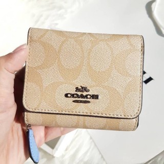 COACH F41302 SMALL TRIFOLD WALLET IN SIGNATURE CANVAS