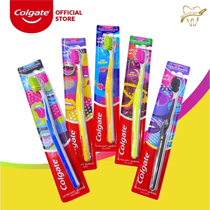 แปรงสีฟัน คอลเกต อัลตร้าซอฟท์ ขนนุ่ม colgate ultra soft หลากสีสัน ด้ามจับสดใส เลือกสีได้