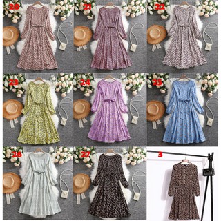 8118 พร้อมส่ง Ladies dress 2021 ชุดเดรสลายดอกไม้รับซัมเมอร์ใหม่ Korea Pop