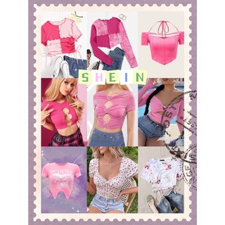 SHEIN เสื้อครอป สายหวานคิ้วท์ๆ💓 (สินค้าพรีออเดอร์)