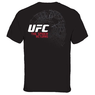 【hot sale】ราคาต่ำสุด!!เสื้อยืดแขนสั้น พิมพ์ลายศิลปะการต่อสู้ UFC Spider Silva Fanatice สีดํา สําหรับผู้ชายS-3XL