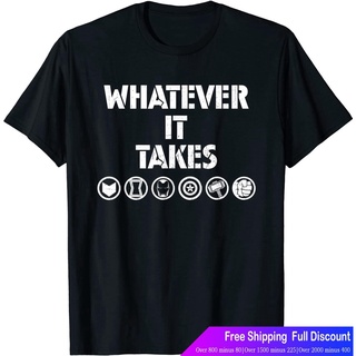 Tee เสื้อคู่ ร์ตูนพิมพ์ฤดูร้อน ย์เสื้อยืด Marvel Avengers: Endgame Whatever It Takes T-Shirt T-Shirt