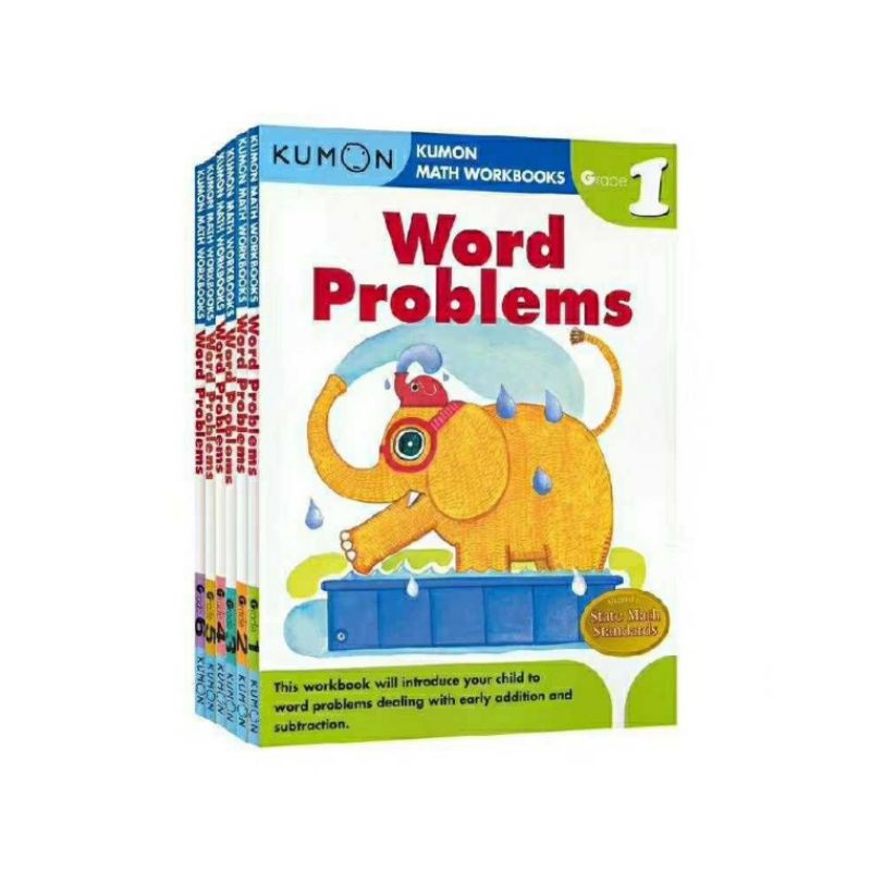 KUMON Math Workbook - Word Problems for Grade 1-6 (คุมอง คณิตศาสตร์)