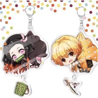 🎀พร้อมส่ง🎀พวงกุญแจอะคริลิค (ชุดที่ 1) พิมพ์ 1 ด้าน ดาบพิฆาตอสูร Anime Demon Slayer, kimetsu no yaiba 🎀 ทำจากวัสดุเนื้อดี