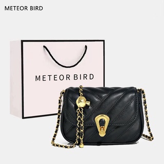 Meteor BIRD พรีเมี่ยม ฝูงชน ขนาดเล็ก ผู้หญิง ใหม่ แฟชั่นโซ่ สี่เหลี่ยมเล็ก อเนกประสงค์ กระเป๋าสะพายไหล่ข้างเดียว