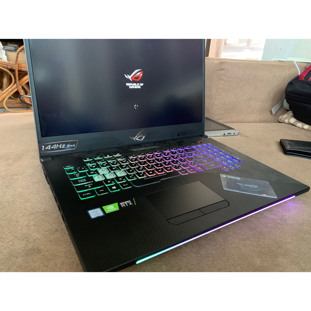 ((ขายแล้วครับ))โคตรGaming Notebook ASUSGL704 การ์ดจอเทพเจ้าRTX2060 SSD512GB PCIe i7-8750H อายุ 3 สัป