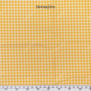 ผ้าคอตต้อนทีซี Cotton TC ลายตาราง 3 มม. ลายสก๊อตเล็ก หน้ากว้าง 45 นิ้ว ผ้าเมตร ผ้าหลา