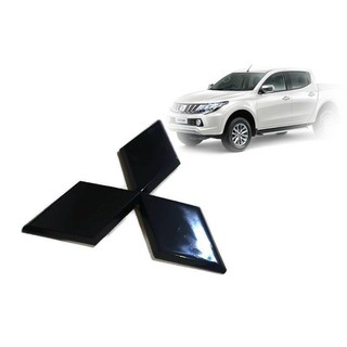 โลโก้ Mitsubishi Triton ขนาด 12.5 cm สีดำเงา สำหรับรถ Mitsubishi Triton