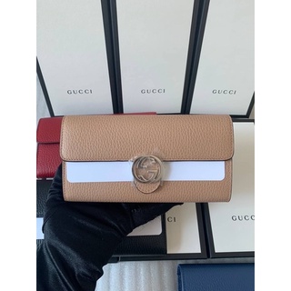 สด-ผ่อน📌แท้💯 Gucci Interlocking GG Continental Wallet