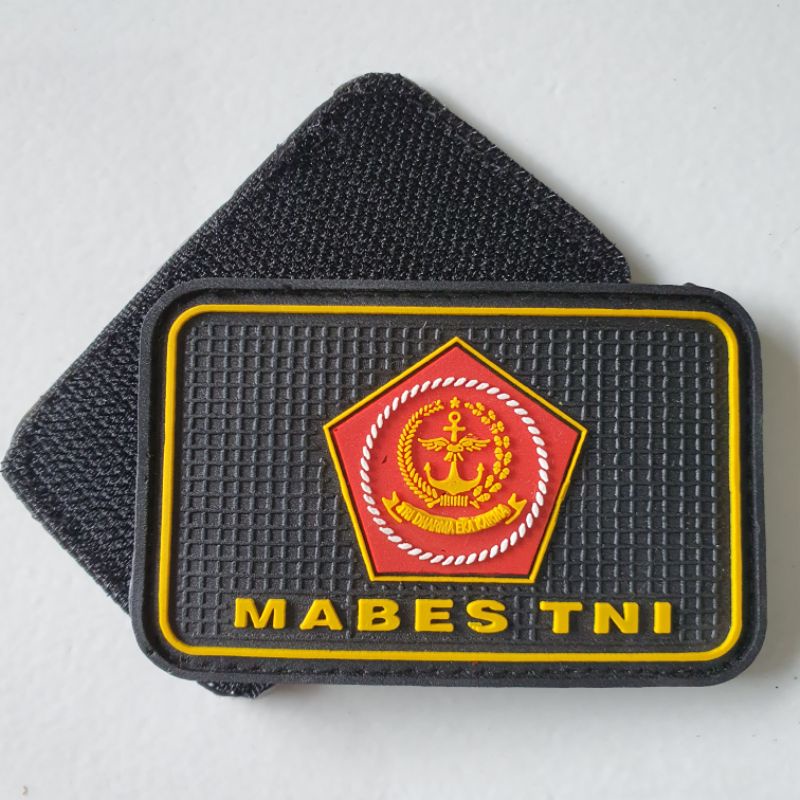 BLACK BASE TNI MABET LOGO RUBBER PATCH/RUBBER EMBLEM PATCH