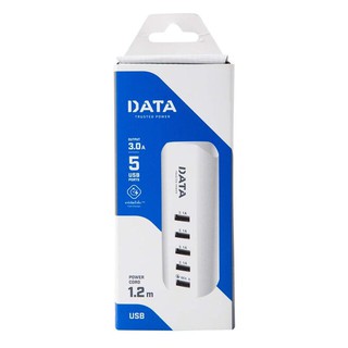 DATAปลั้กUSB 5ช่อง สีขาว 1.2เมตร