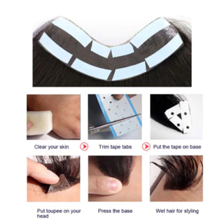 Toupee วิกผมสั้น 100% สไตล์ V สไตล์ I Style M สําหรับผู้ชาย 6"