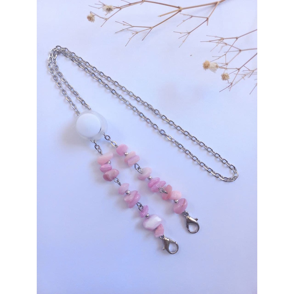 [จัดส่งฟรี] 2-in-1 Premium Pebble Stone Broken Hijab Mask Strap