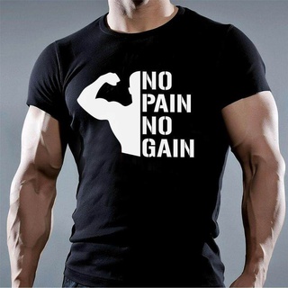 Wanyg เสื้อยืดแขนสั้น พิมพ์ลาย No Pain No Gain Mma สไตล์คลาสสิก เหมาะกับใส่ออกกําลังกาย เพาะกาย ของขวัญวันเกิด สําหรับผู