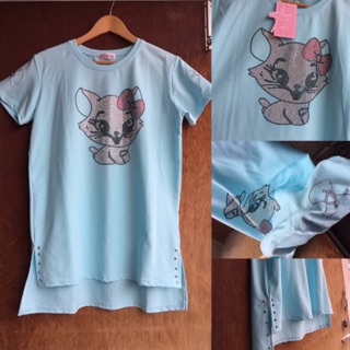New‼️เสื้อตัวยาว 🌟มินิเดรส แมวคริสตัล freesize