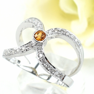 SKJewelryFactory แหวนบุษราคัมแท้ ดีไซน์เก๋ๆ ER00619-YSA