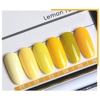 สีเจล สีทาเล็บ โทนเหลือง สีAS รหัส SM 01-06