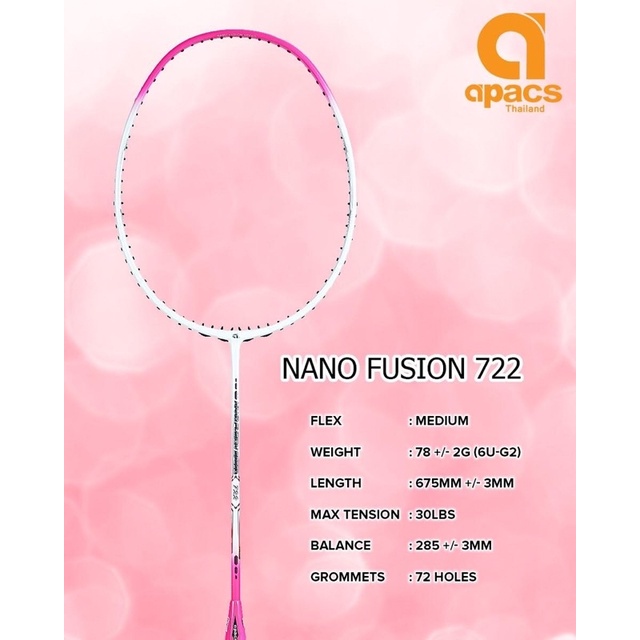 ไม้apacs NANO FUSION SPEED 722