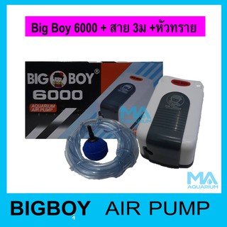 BIGBOY-6000 ปั๊มลม 1 ทาง พร้อมหัวทราย 1 ลูก สายอ๊อก 3 เมตร พร้อมใช้งาน กำลังไฟ 2.6 วัตต์