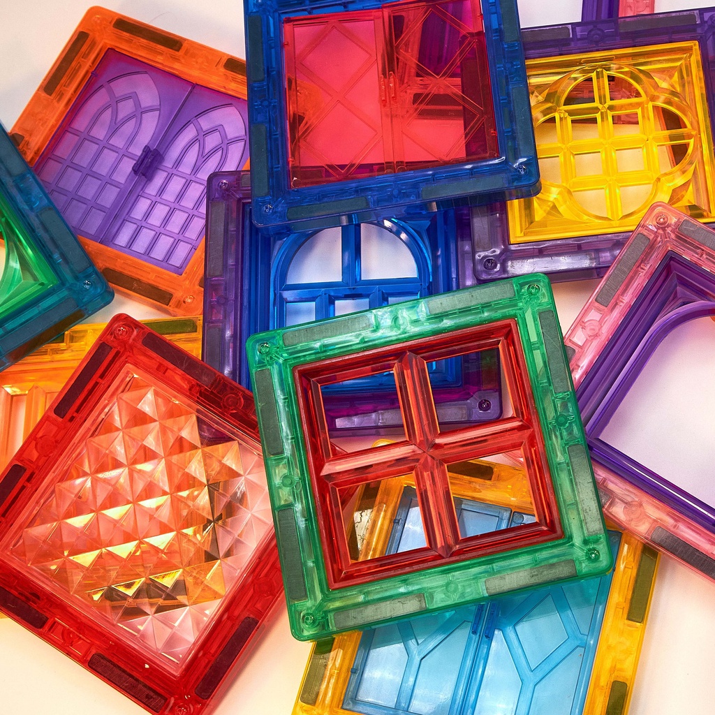 Magnet Tiles Dazzling Diamond 106 Pieces ของเล่นแผ่นตัวต่อแม่เหล็ก 106 ชิ้น รูปที่ 4