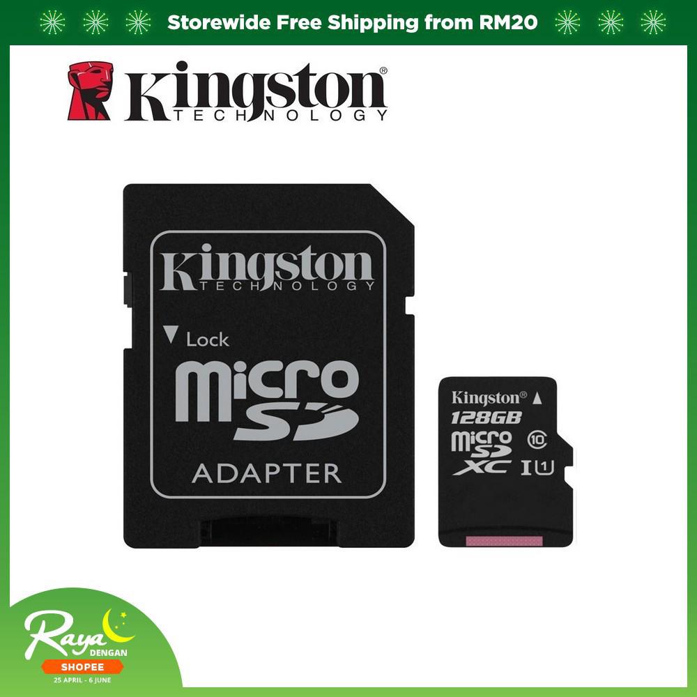 Kingston Selects 128 Gb Microsd Class 10 80 Mb / S Uhs - I U3 Sdcs / 128 Gb อุปกรณ์เสริมสําหรับคอมพิวเตอร์รองเท้าผ้าใบลําลองเหมาะกับการเล่นกีฬา