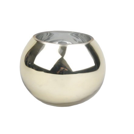 OrientalFineArtโหลแก้ว แก้วทรงกลมสีทองเงาไม่ใช้บรรจุอาหาร น้ำ หรือของเหลว(FBD-0912-5 Gold)
