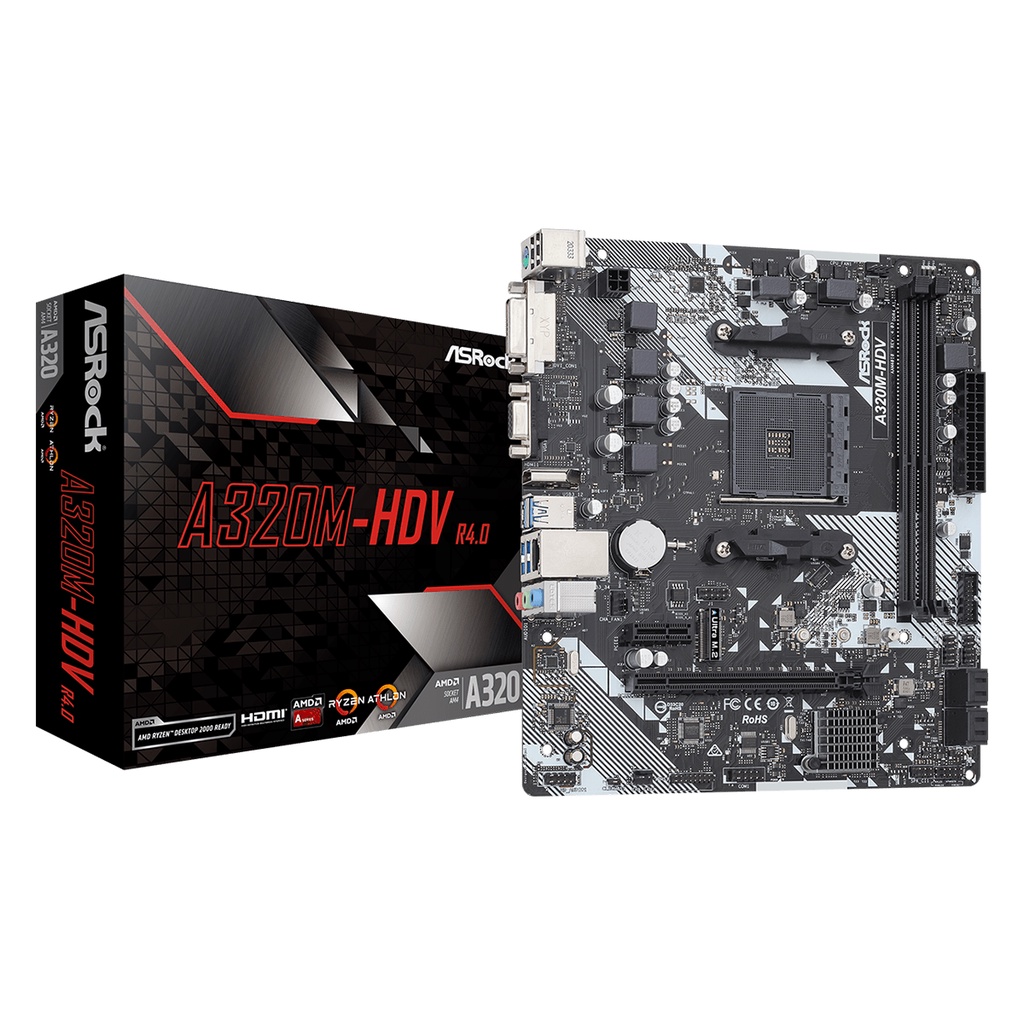 AM4 ASROCK A320M-HDV R4.0 M.2 พร้อมส่ง