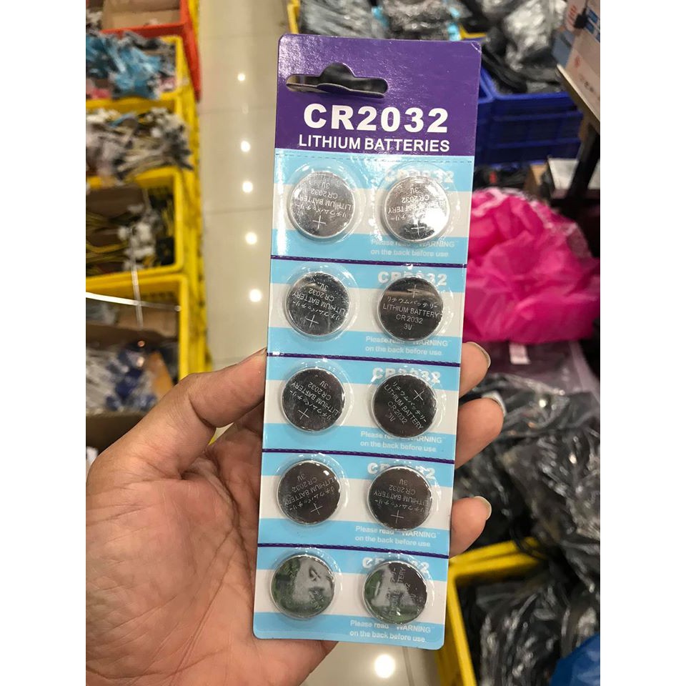 ส่งจากไทย ถ่านไบออส CR 2032 ได้10ก้อน ถ่านเมนบอร์ด CR2032 ถ่านนาฬิกา CR 2032 ถ่านเครื่องชั่ง Lithium